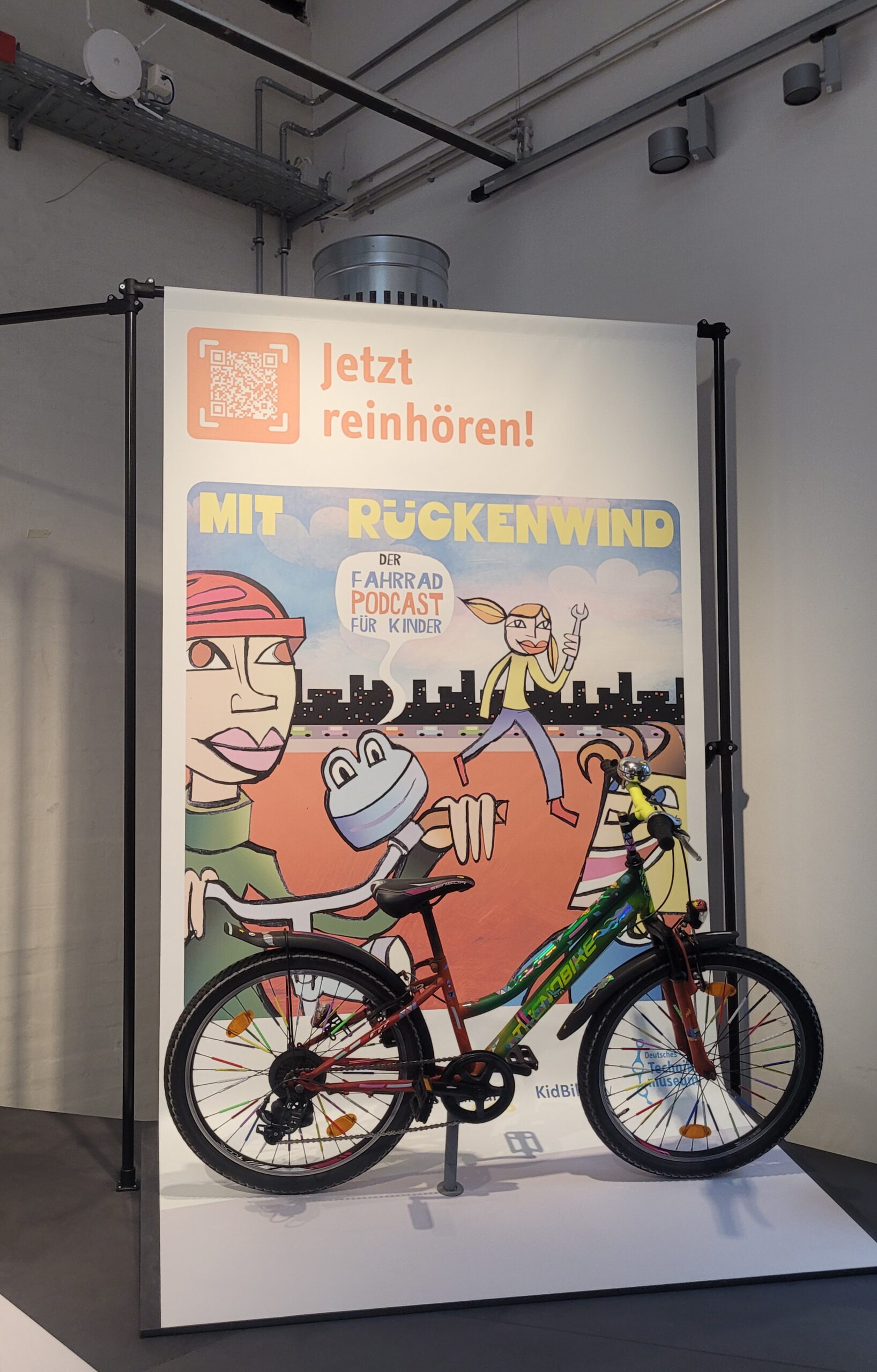 Kooperation mit KidBike e.V. : Frühe Bildungsprogramme imTechnikmuseum/Spectrum zur Ausstellung „Rückenwind-Mehr Stadt fürs Rad“